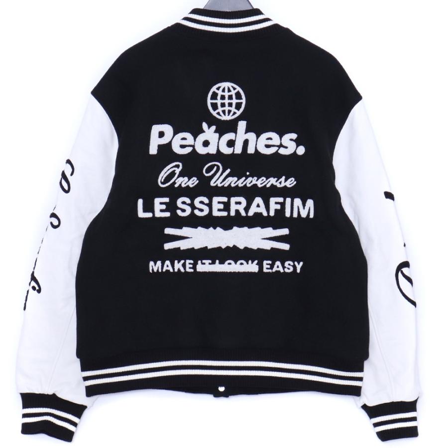 未使用 LE SSERAFIM × PEACHES VARSITY JACKET XLサイズ