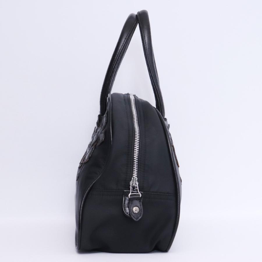 CHROME HEARTS ナイロンジムバッグ レザーセメタリークロス
