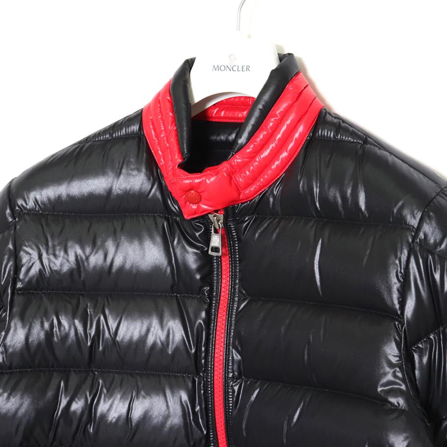 MONCLER AUBERT GIUBBOTTO ダウンジャケット サイズ2 ブラック レッド 