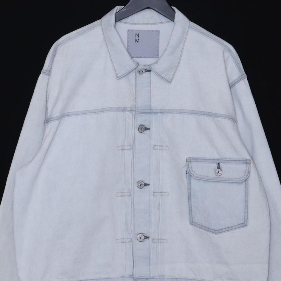 NEW MANUAL #023 LV T-BACK DENIM JACKET BLEACH Fサイズ インディゴ