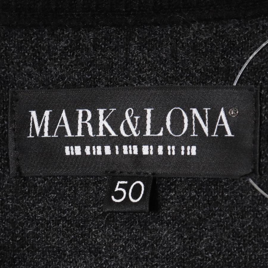 MARK&LONA カシミヤハーフジップニット サイズ50 ブラック MCM-3D-AB52
