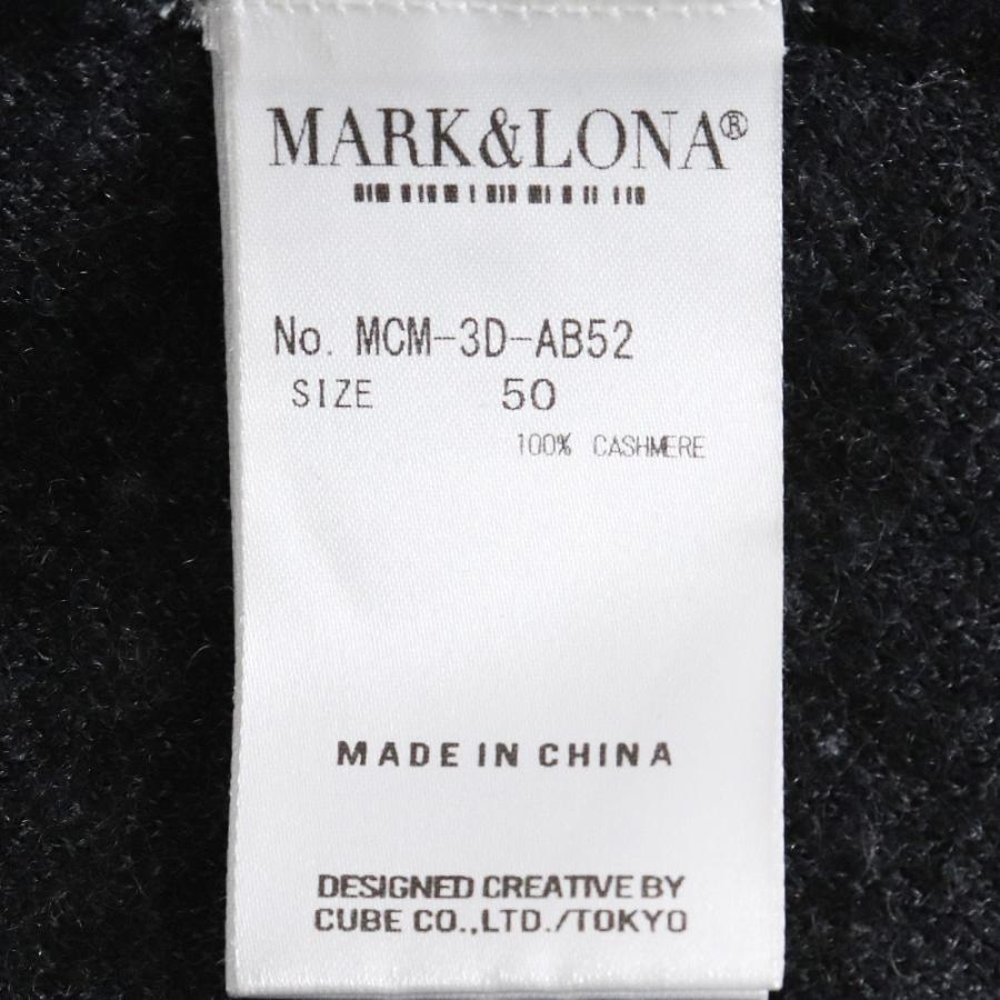 MARK&LONA カシミヤハーフジップニット サイズ50 ブラック MCM-3D-AB52