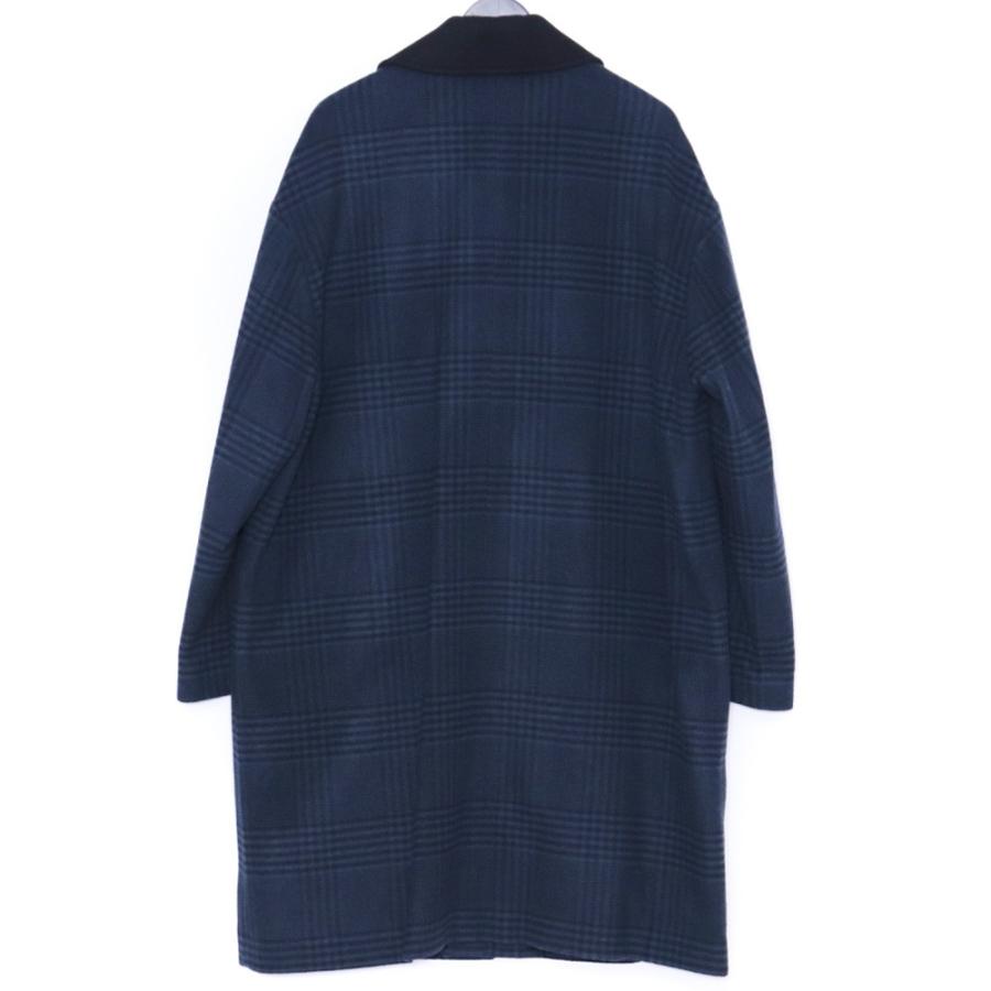 CULLNI STUDIOUS別注 ZIP CHECK COAT サイズ2 ブルー グリーン