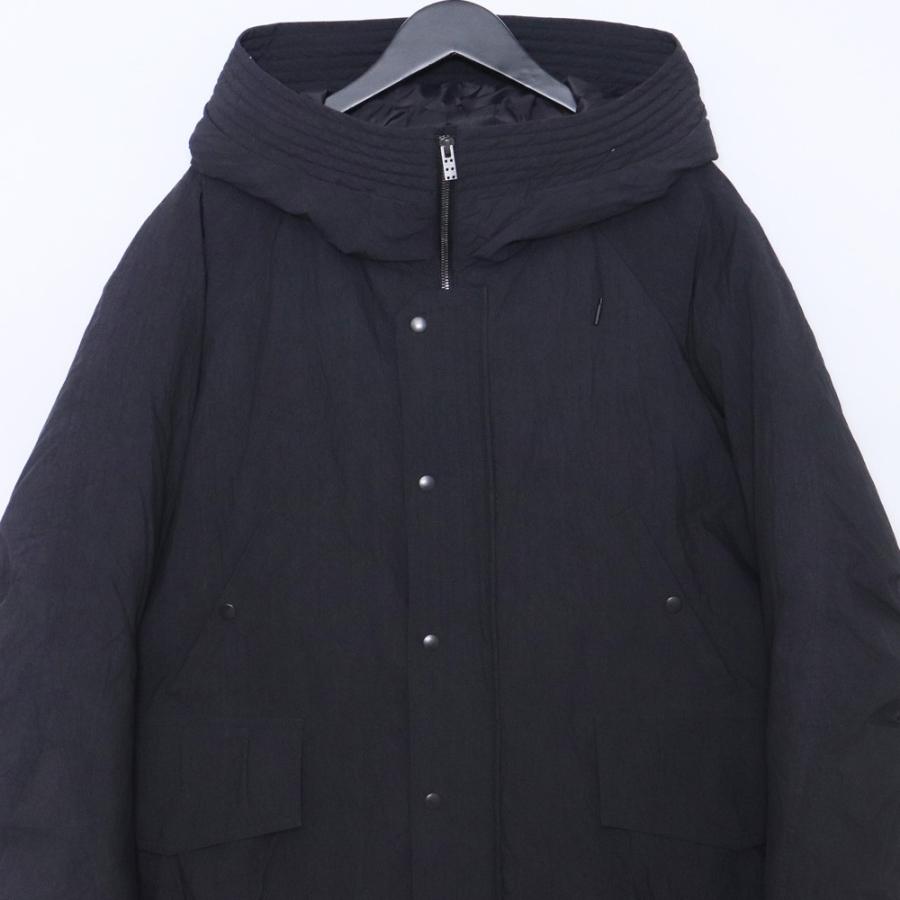 DEVOA Down Jacket Shrink cotton nylon サイズ2 ブラック デヴォア