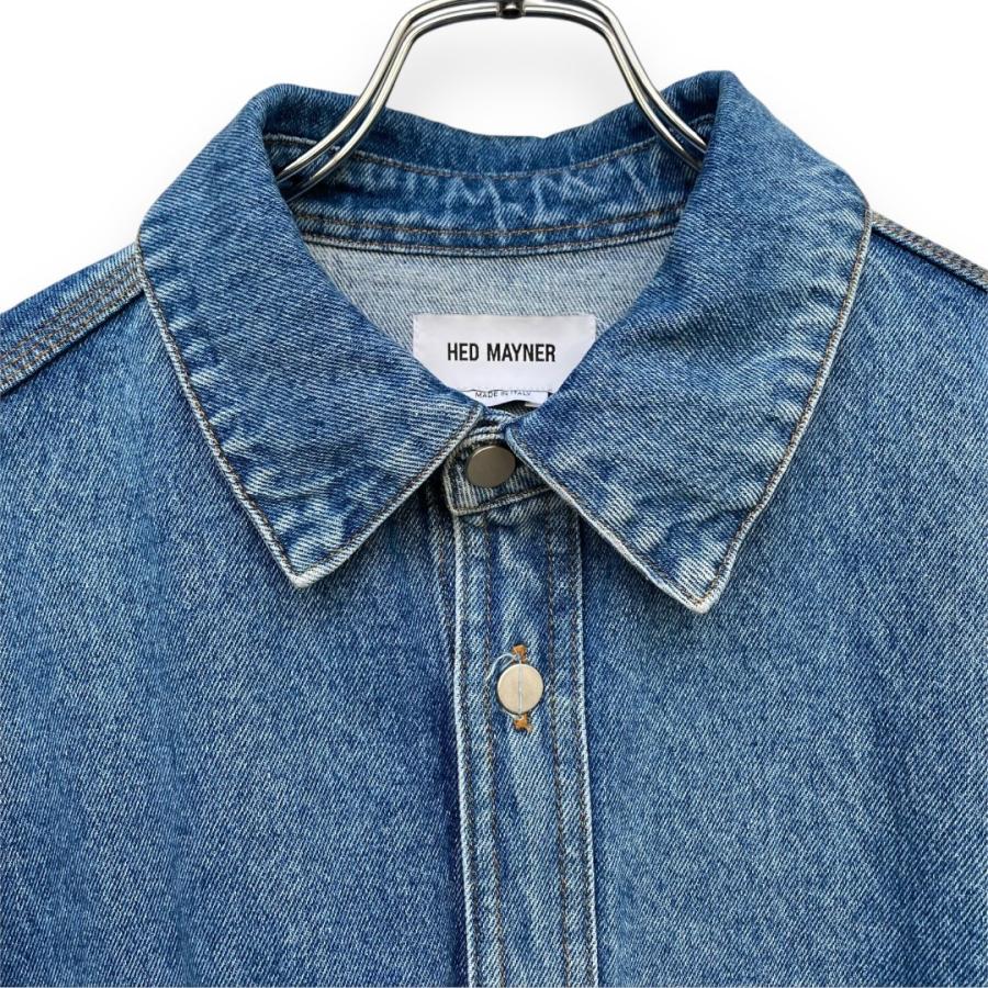 HED MAYNER 24SS BLUE INDIGO FADED HEAVY DENIM OVER SHIRT フェイ