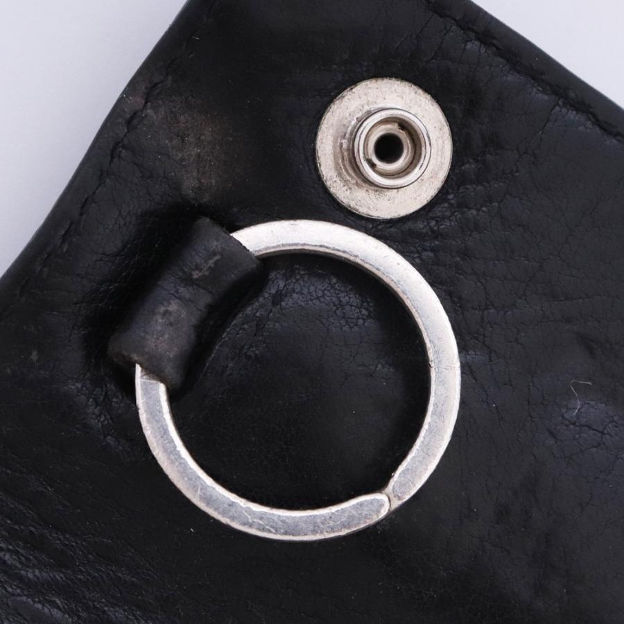 CHROME HEARTS／KEY CASE キーケース クロスボール レザー CHROME HEARTS レザーキーケース クロスボールボタン ブラック