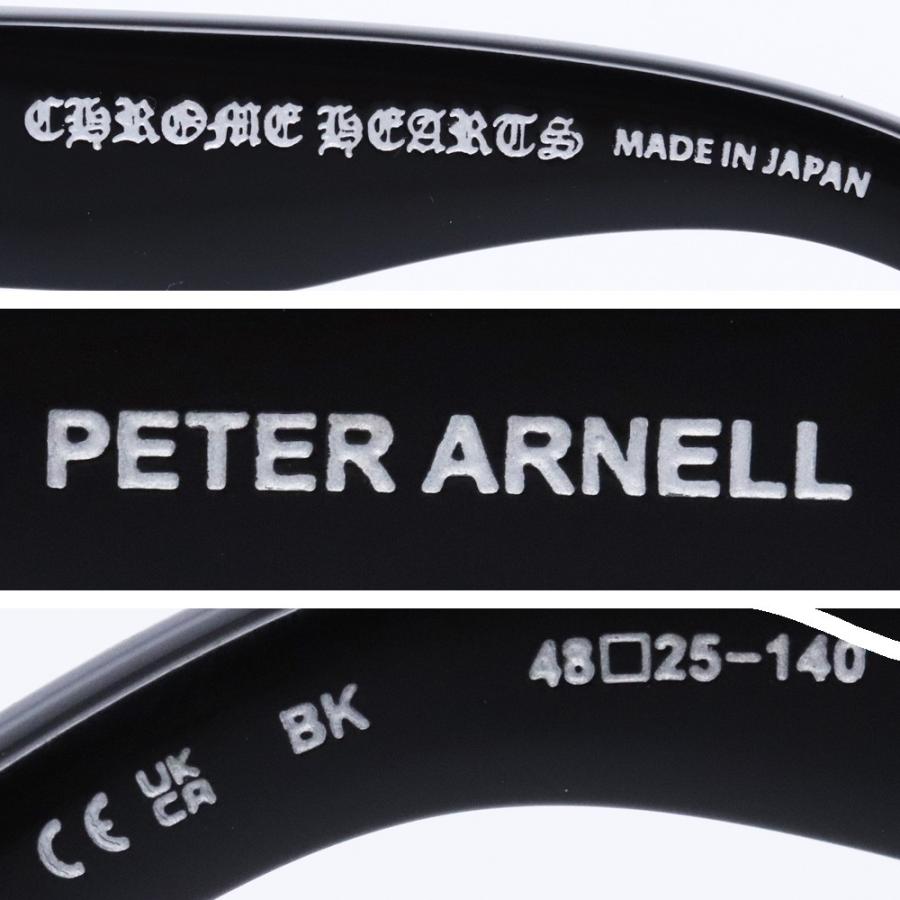 クロムハーツ PETER ARNELL CHROME HEARTS PETER ARNELL 伊達メガネ 48□25-140 ブラック クロム