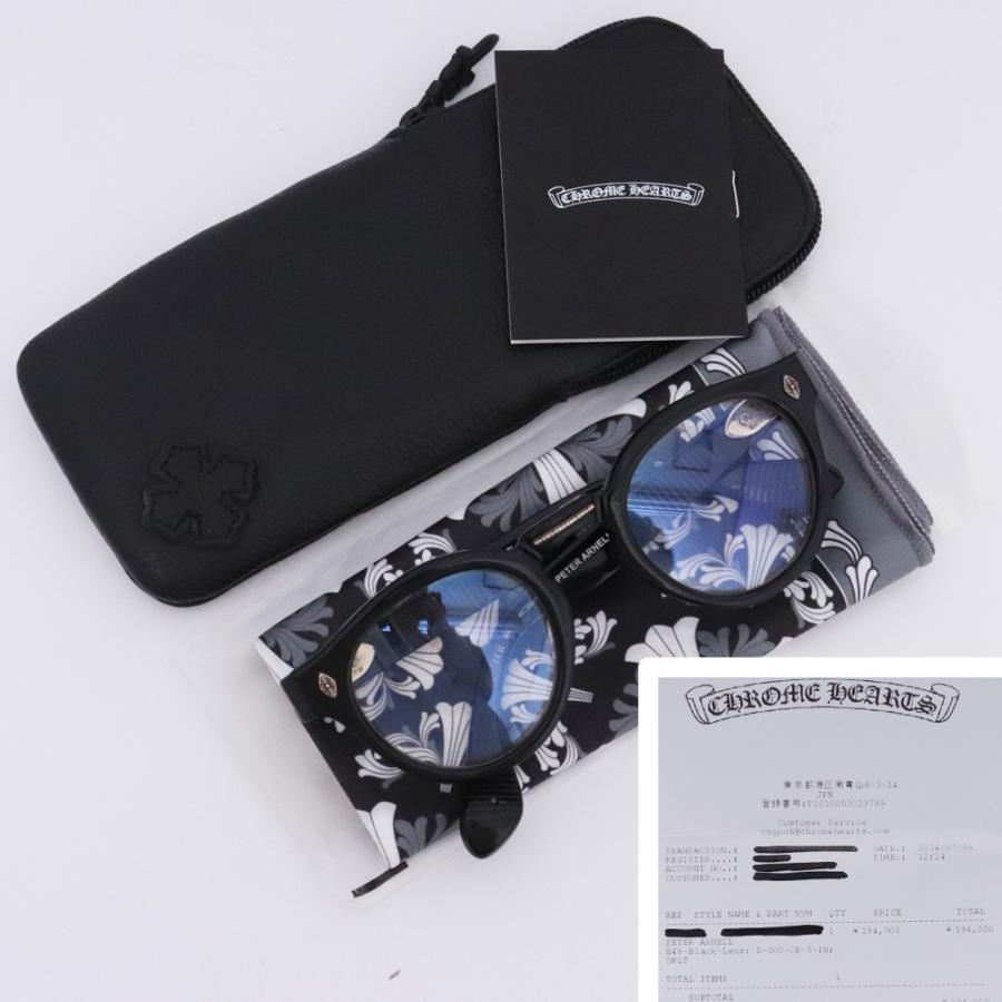 CHROME HEARTS PETER ARNELL 伊達メガネ 48□25-140 ブラック クロム