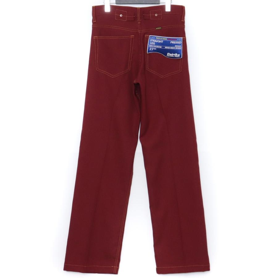 DAIRIKU Straight Flasher Pressed Pants サイズ27 ボルドー DAIRIKU Straight Flasher Pressed Pants サイズ27 ボルドー