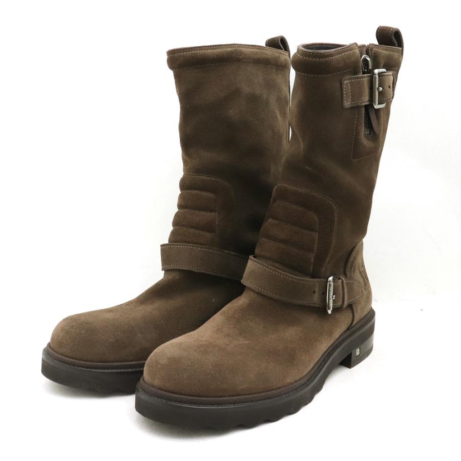 ルイヴィトンモノグラムスエードエンジニアブーツ3724cmブラウン