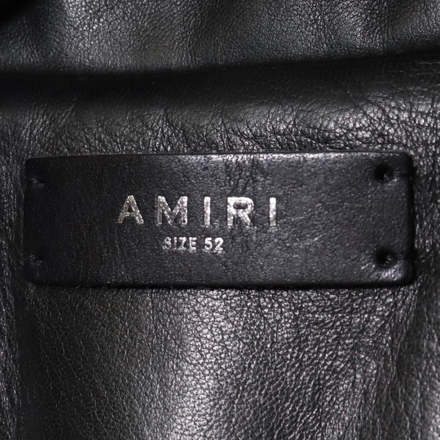 AMIRI レザーダブルライダースジャケット サイズ52 ブラック AMIRI レザーダブルライダースジャケット サイズ52 ブラック