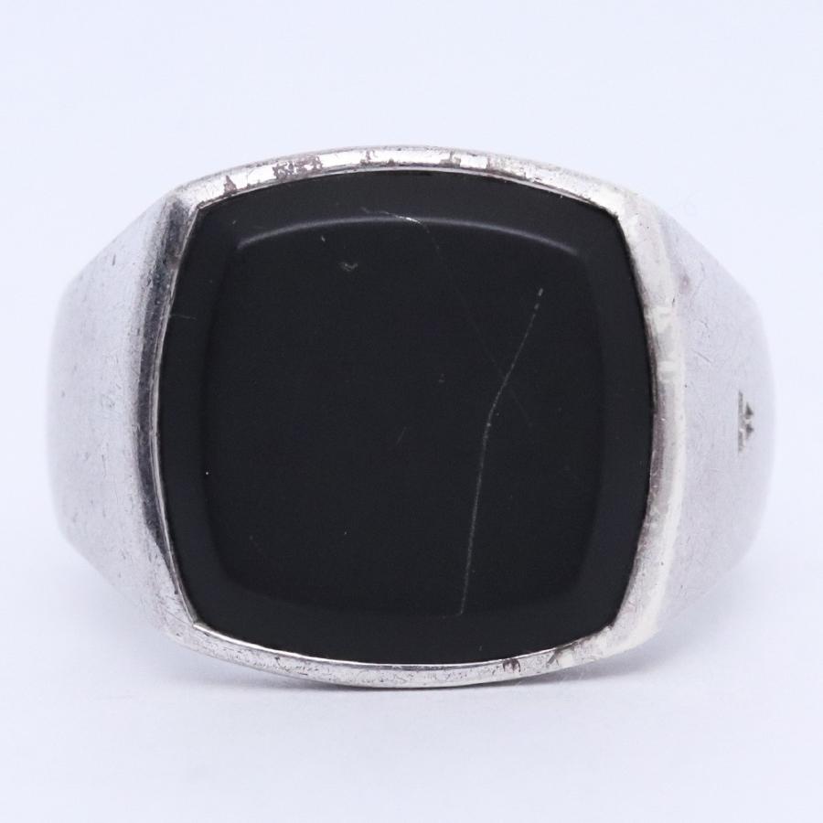TOM WOOD シルバーリング　トムウッド　オニキス　リング　黒　17号 17号 TOM WOOD クッション ブラックオニキス リング シルバー