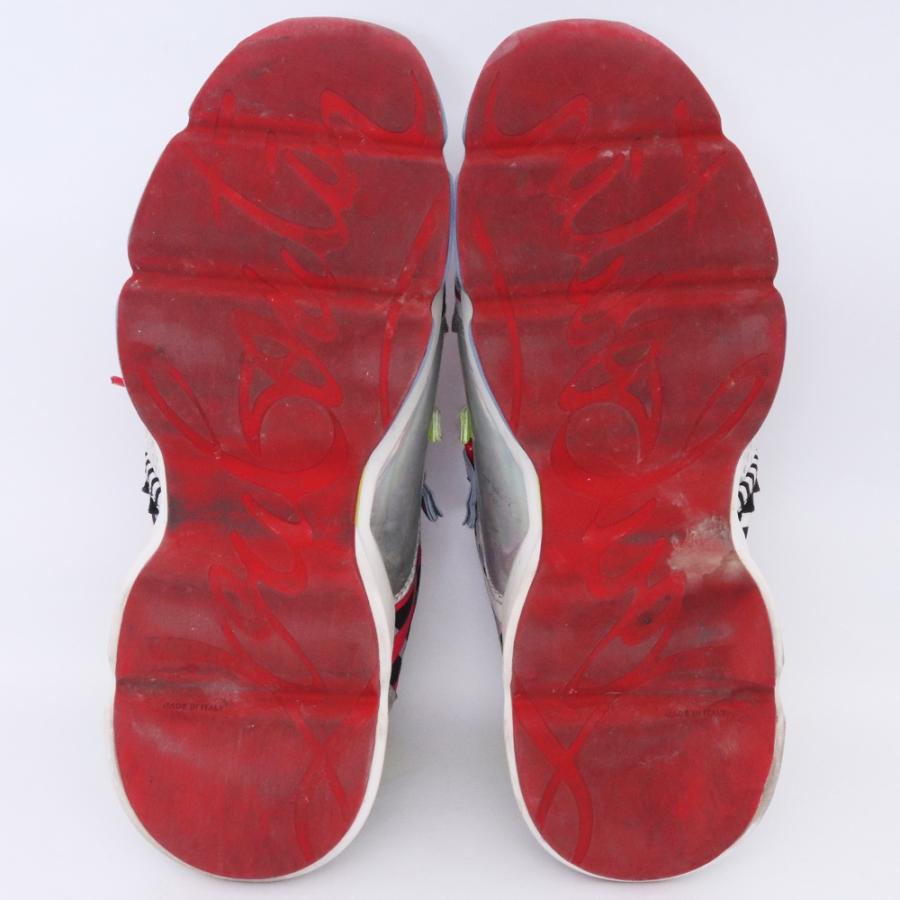 CHRISTIAN LOUBOUTIN Red Runner Sneakers サイズ43 シルバー