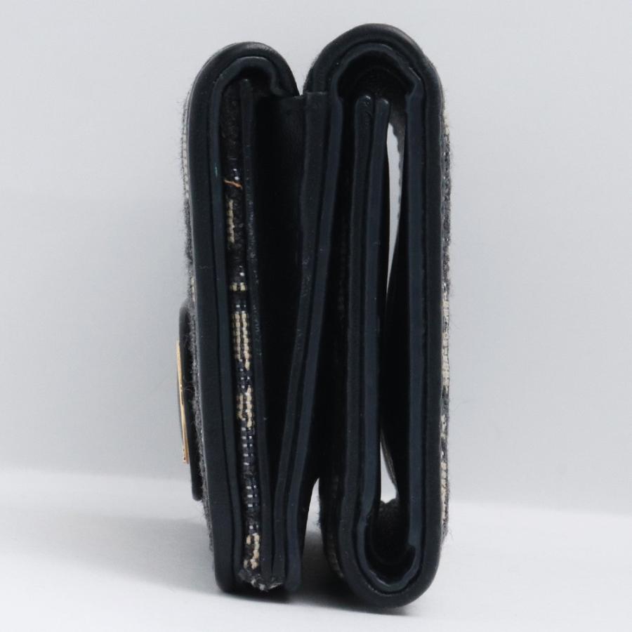 DIOR 30 Montaigne コンパクト ウォレット ネイビーブラック DIOR 30 Montaigne コンパクト ウォレット ネイビーブラック
