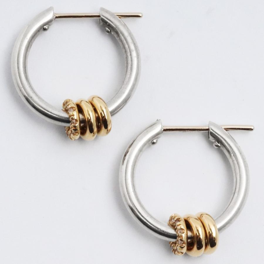 SPINELLI KILCOLLIN Ara SG Deux フープピアス シルバー 18Kイエローゴールド ダイヤモンド 両耳用 スピネリキルコイン  イヤリング 18金 : GRAIZ ブランド古着のセレクトショップ - 通販 - Yahoo!ショッピング