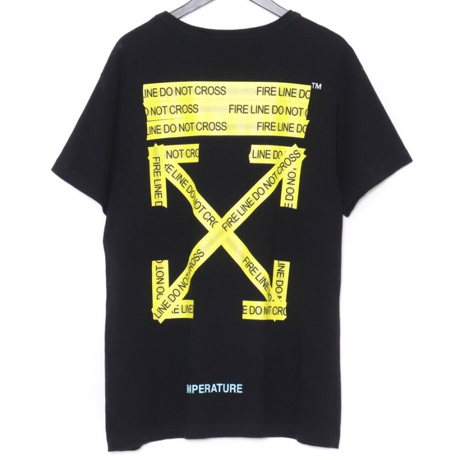 OFF-WHITE ファイヤーテープアローオーバーサイズTシャツ S OFF-WHITE ファイヤーテープアローオーバーサイズTシャツ S
