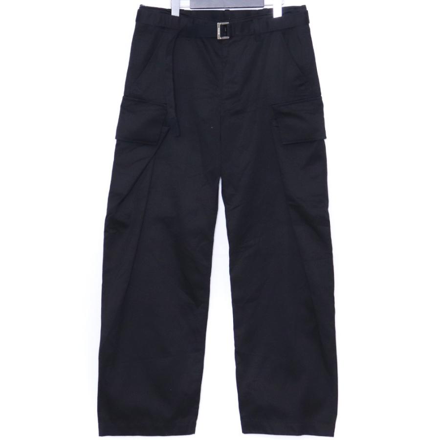 SACAI Cotton Chino Pants サイズ2 ブラック 25-03768M サカイ