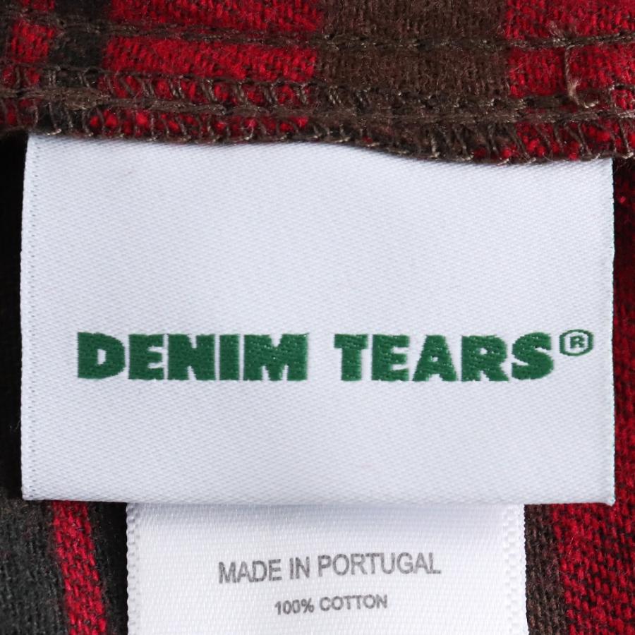DENIM TEARS コットン リース パジャマ パンツ XLサイズ レッド デニム
