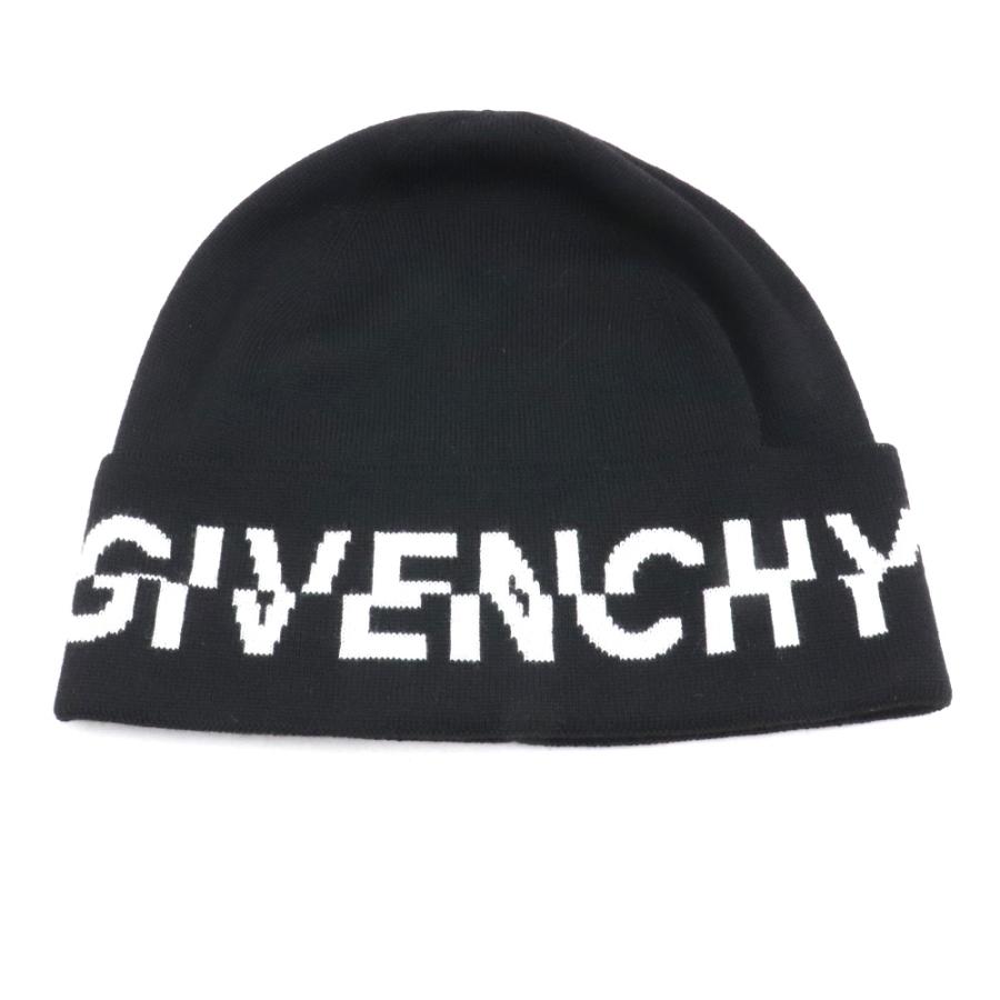 新品未使用 GIVENCHY ジバンシー ニット帽 ウール ロゴ 黒 【公式通販】