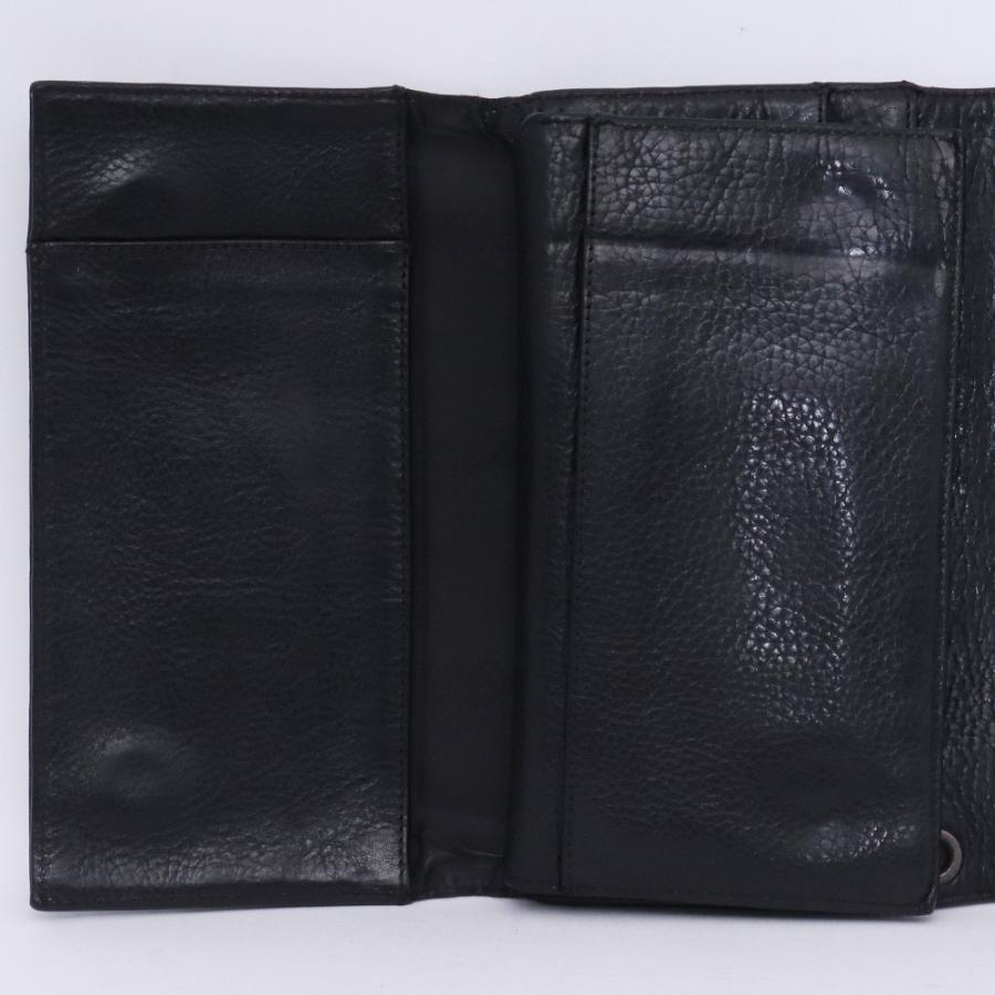 CHROME HEARTS ウェーブウォレット ブラック クロムハーツ レザー 長