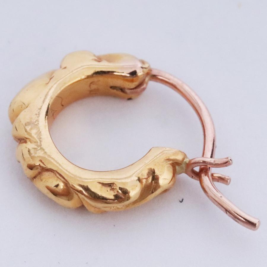 CHROME HEARTS タイニースクロールフープピアス 22K ゴールド クロム