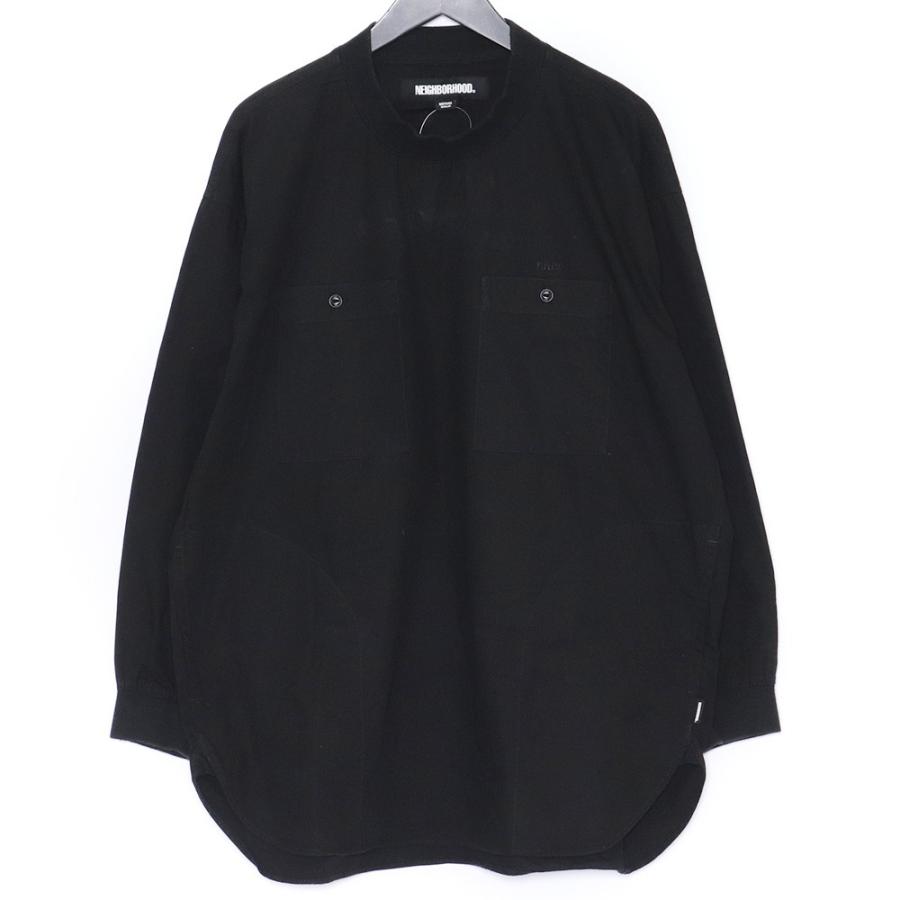 NEIGHBORHOOD モックネック オーバーサイズ プルオーバー シャツ NEIGHBORHOOD モックネック オーバーサイズ プルオーバー シャツ