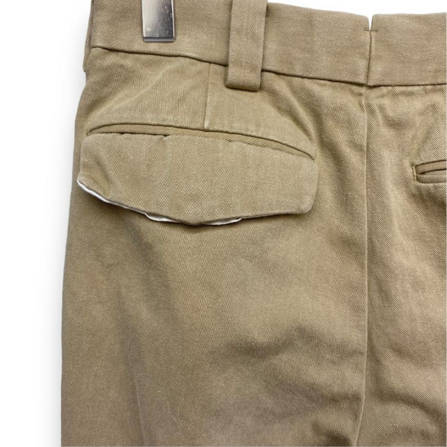 マーガレットハウエルベージュ プリーツ入り チノパン