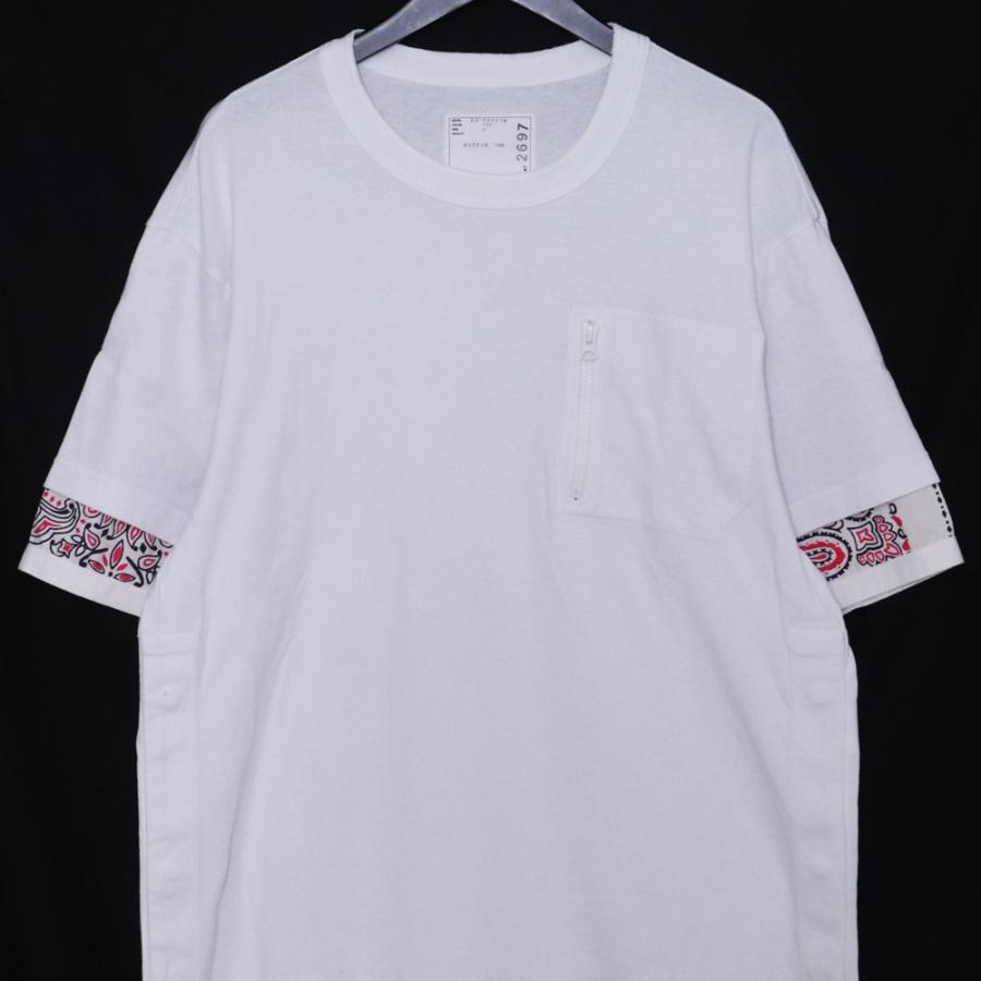SACAI Bandana Print T-shirt サイズ2 ホワイト 22-02697M サカイ