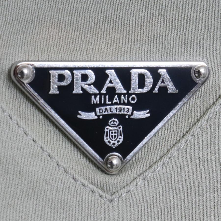 PRADA トライアングルロゴ コットン クールネック Tシャツ XLサイズ