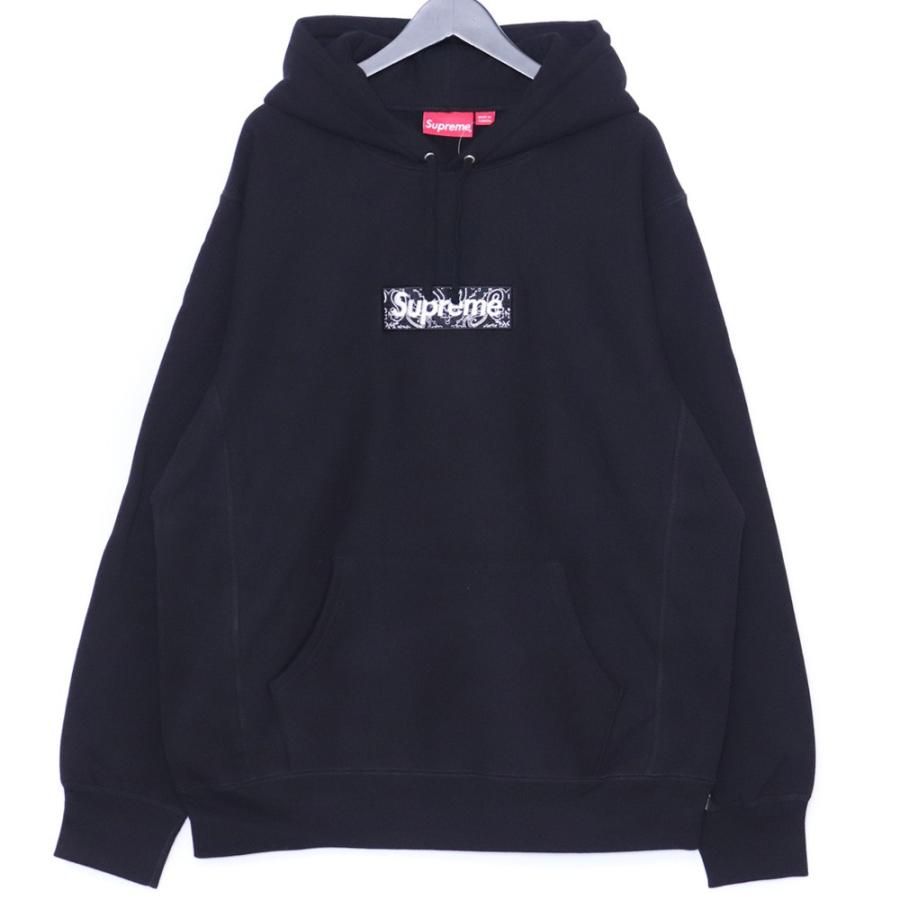 24H以内発送 完売品 黒 L Bandana Box Logo Hooded SUPREME Bandana Box Logo Hooded Sweatshirt XLサイズ ブラック