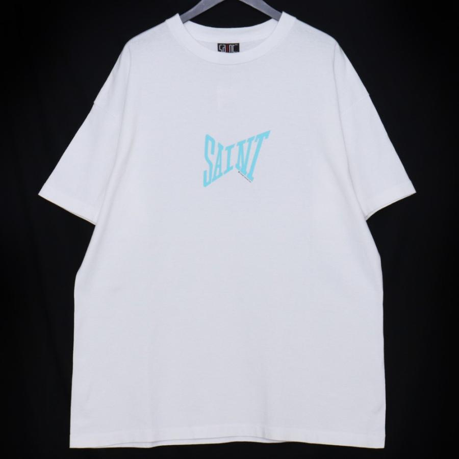 レア SAINT MICHAEL セントマイケル RIBON Tシャツ XL SAINT MICHAEL SS TEE RIBON WH+BU XLサイズ ホワイト SM-YS8-0000-012