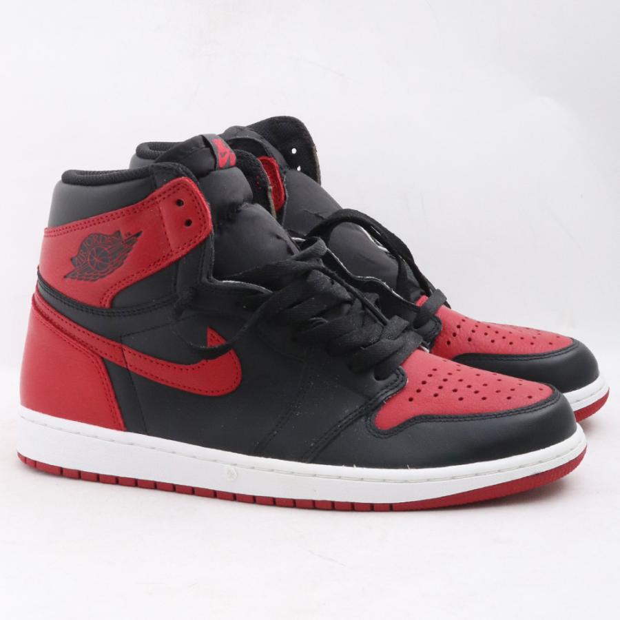 28.5cm NIKE AIR JORDAN 1 RETRO HIGH OG Bred/Banned 2016 ナイキ エアジョーダンワン レトロ  ハイ ブレッド/バンド 赤黒 スニーカー : rc-it614zondo9l-r2mu : GRAIZ ブランド古着のセレクトショップ - 通販 -  