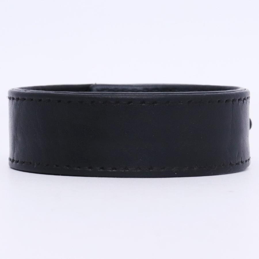 CHROME HEARTS 2スナップ 3ボタン レザーブレスレット クロスボール
