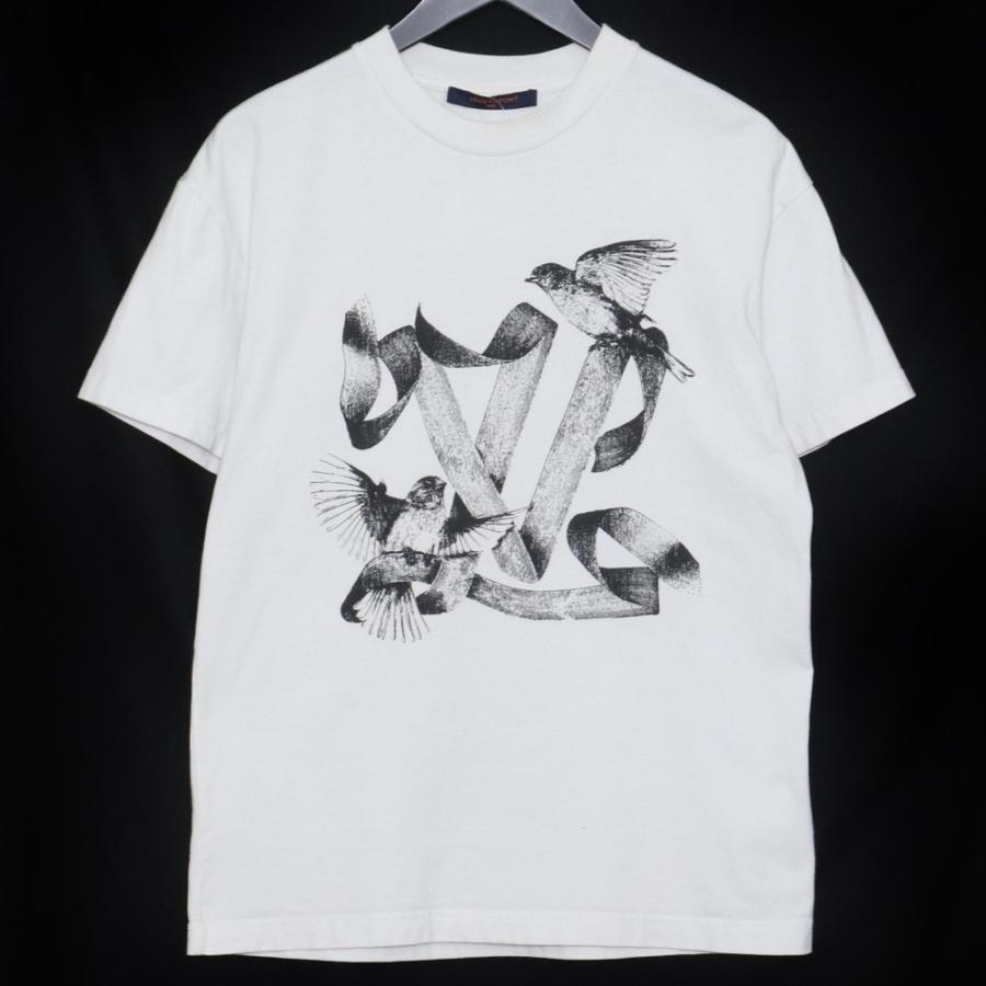 LOUIS VUITTON プリンテッドコットンTシャツ XSサイズ ホワイト LOUIS VUITTON プリンテッドコットンTシャツ XSサイズ ホワイト