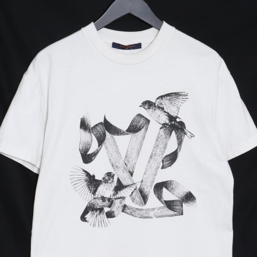 LOUIS VUITTON プリンテッドコットンTシャツ XSサイズ ホワイト LOUIS VUITTON プリンテッドコットンTシャツ XSサイズ ホワイト