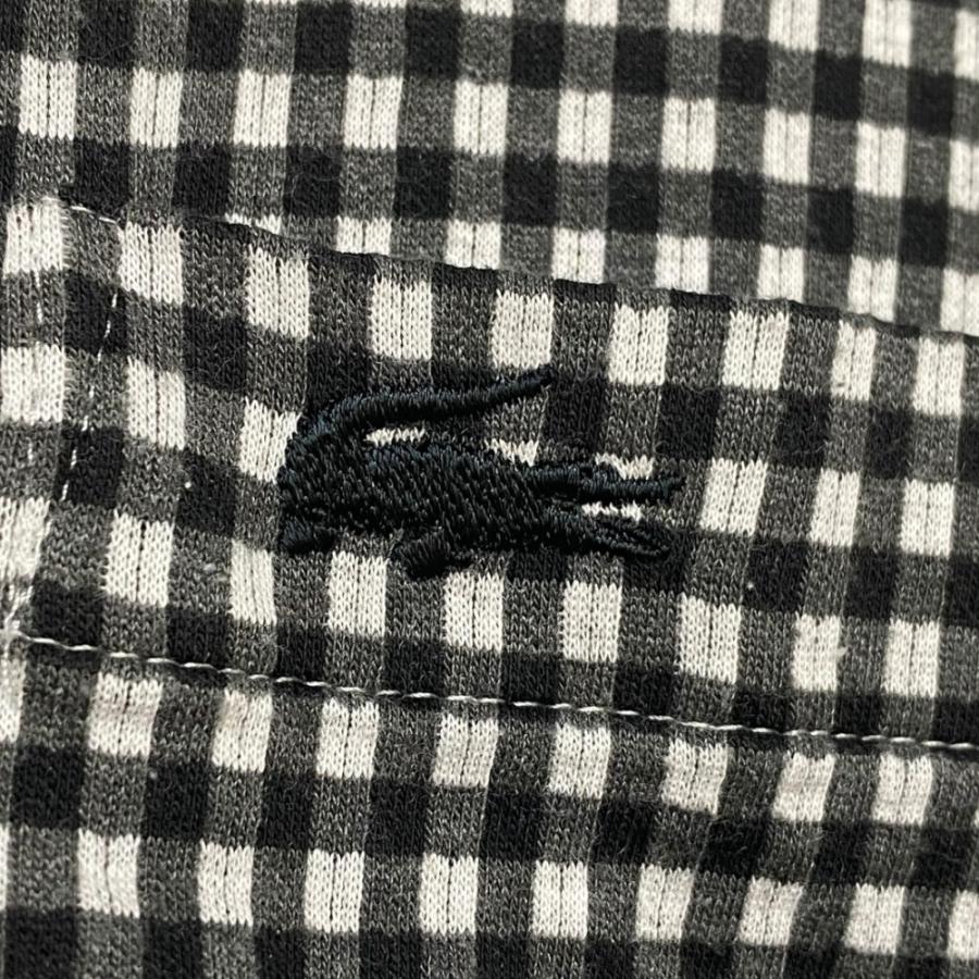 LACOSTE ギンガムチェックボタンダウン長袖シャツ US Sサイズ