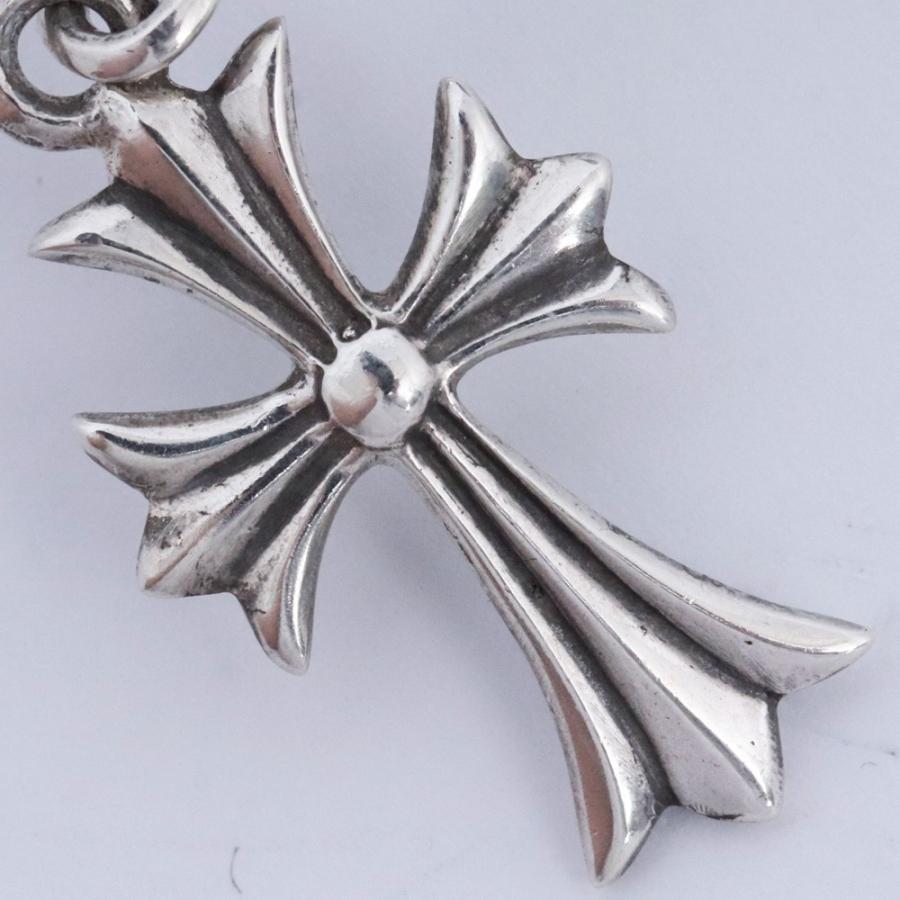 CHROME HEARTS タイニーCHクロス フープイヤリング ピアス シルバー