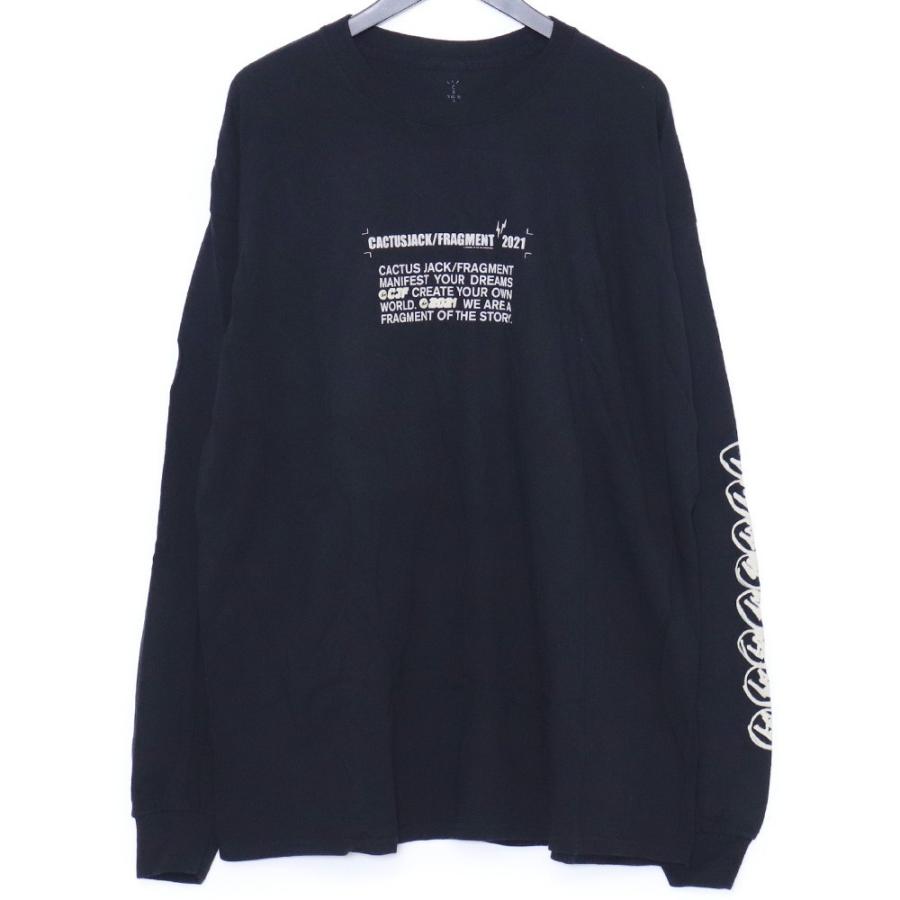 カクタスフラグメント　ロンt xl 未使用 TRAVIS SCOTT CACTUS JACK FOR FRAGMENT LOGO L/S T-SHIRT XL