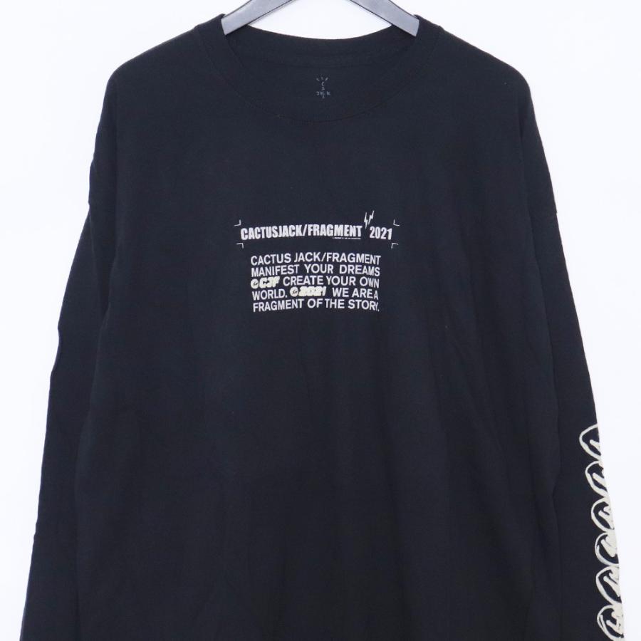 カクタスフラグメント　ロンt xl 未使用 TRAVIS SCOTT CACTUS JACK FOR FRAGMENT LOGO L/S T-SHIRT XL