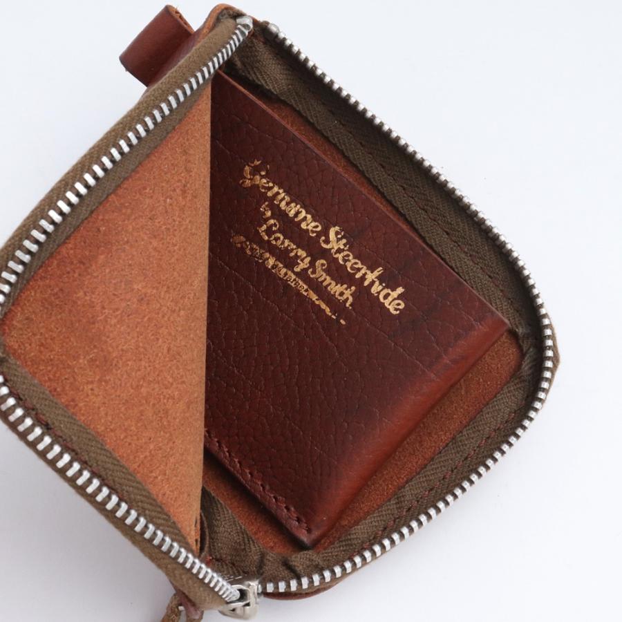 LARRY SMITH EMBOSSED L ZIPPER SHORT WALLET ブラウン LT-0122 LARRY SMITH EMBOSSED L ZIPPER SHORT WALLET ブラウン LT-0122
