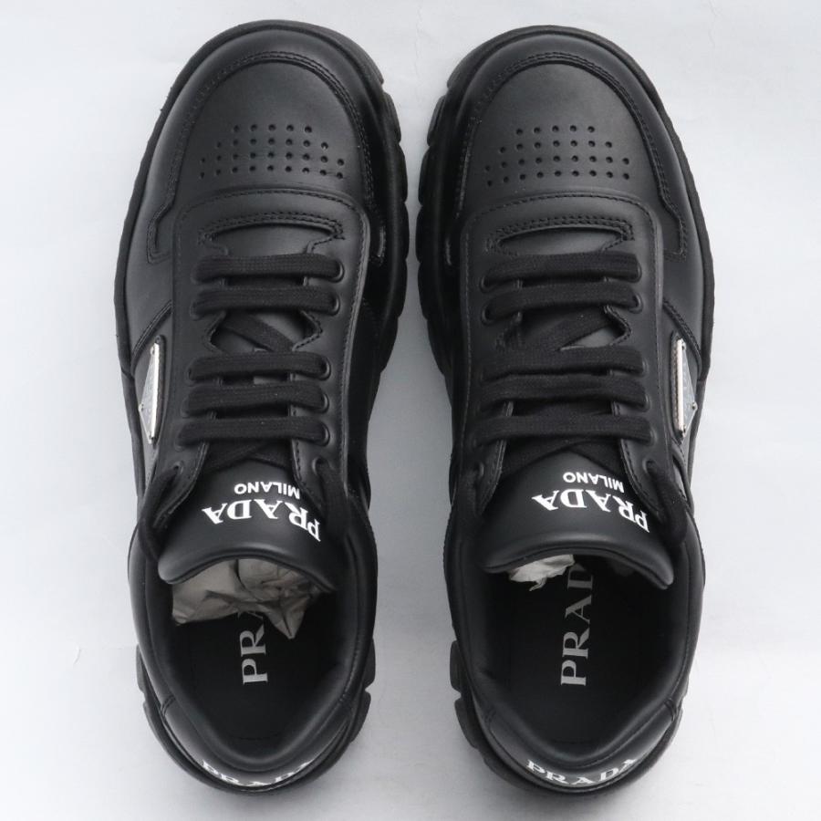 26cm相当 PRADA レザー スニーカー サイズ7 ブラック 2EE378 26cm相当 PRADA レザー スニーカー サイズ7 ブラック 2EE378