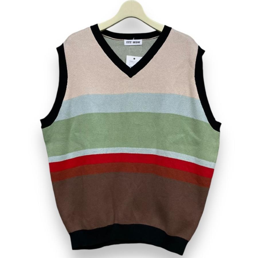 TTT MSW ブラック ニットベスト 中古・古着通販】TTT MSW (ティー) パンサーニットベスト
