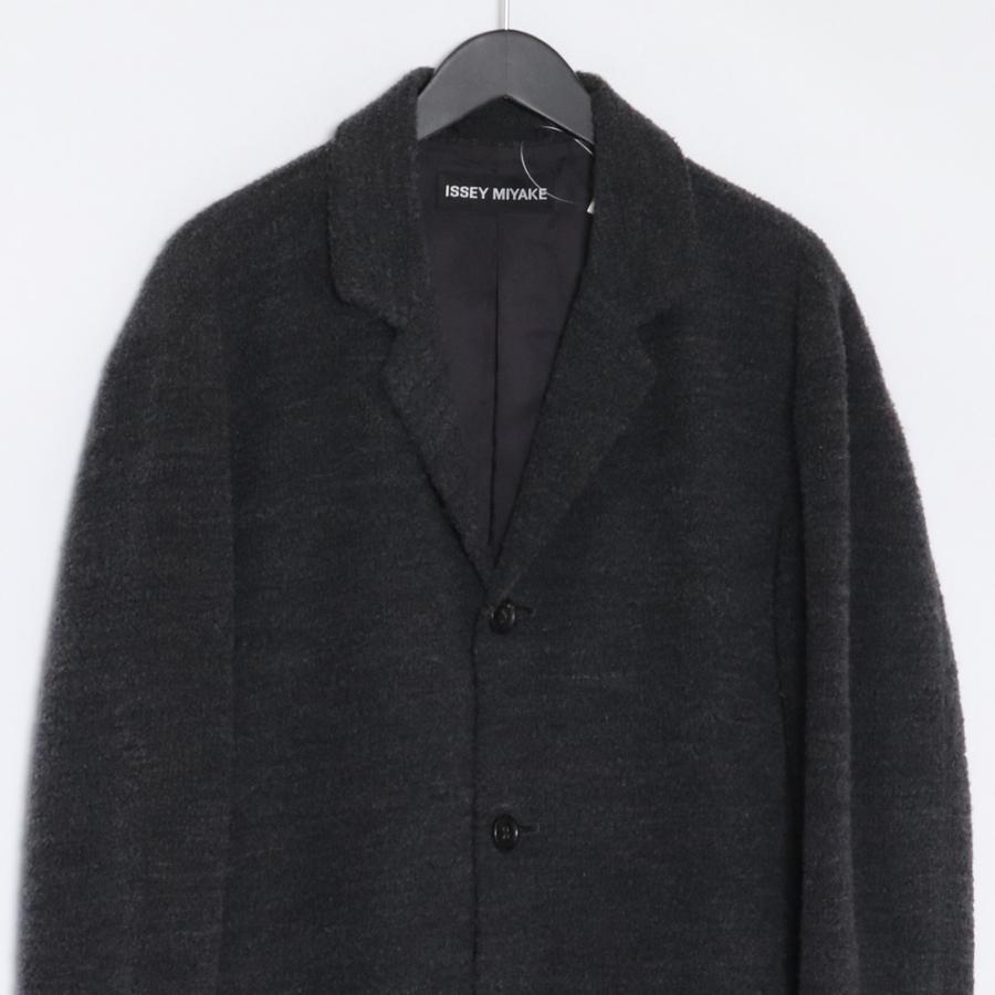 ISSEY MIYAKE ウールテーラードジャケット ダークグレー イッセイ 