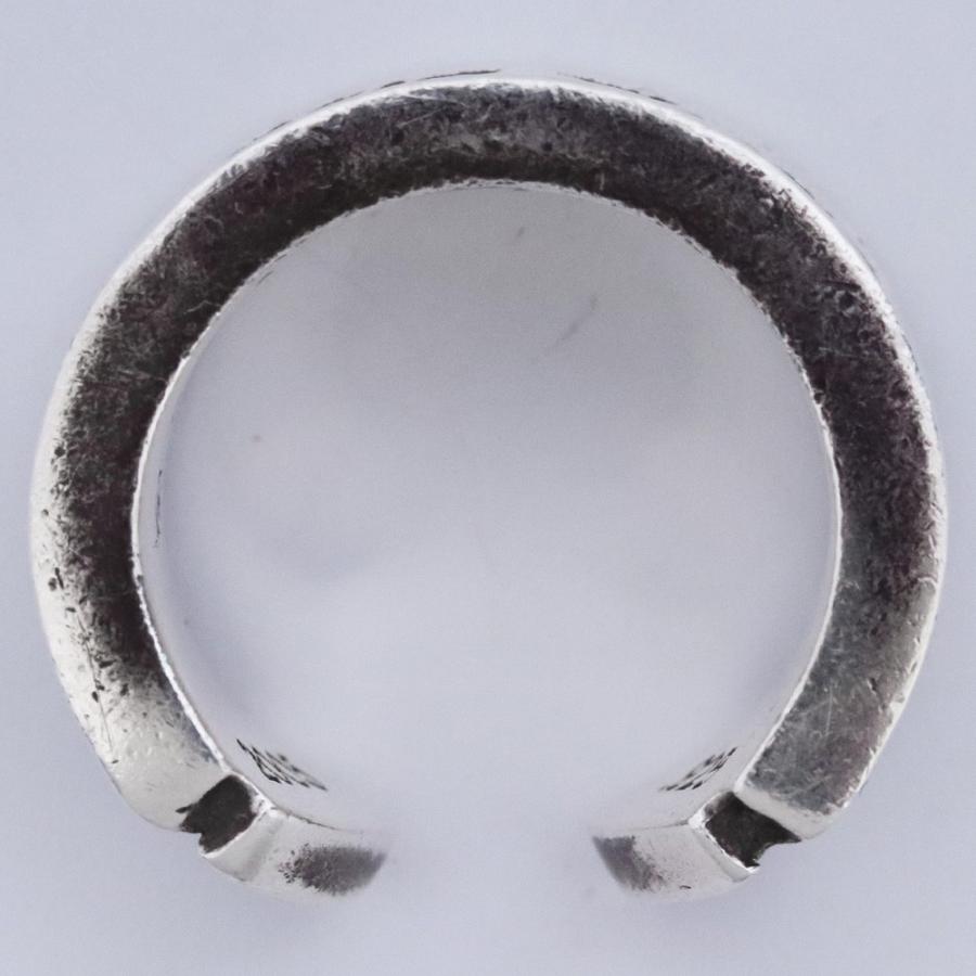 15号 CHROME HEARTS スクロール ラベルリング ラージ シルバー クロム