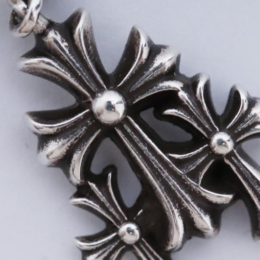 CHROME HEARTS 3CHクロスドロップイヤリング シルバー クロムハーツ
