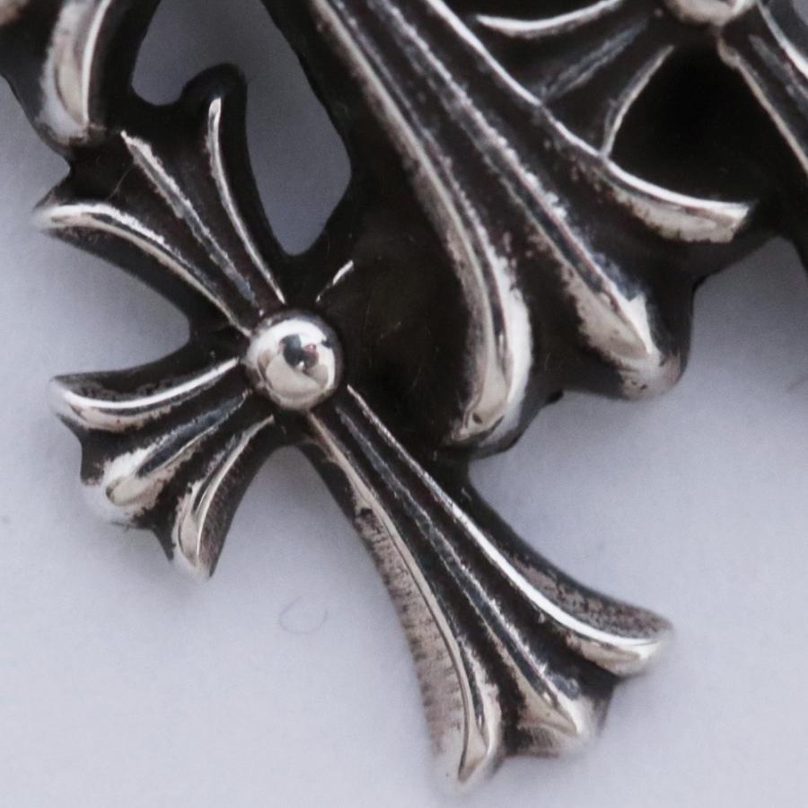 CHROME HEARTS 3CHクロスドロップイヤリング シルバー クロムハーツ