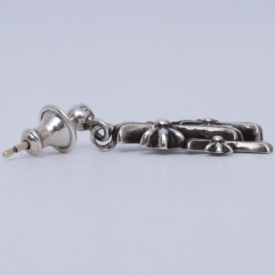 CHROME HEARTS 3CHクロスドロップイヤリング シルバー クロムハーツ