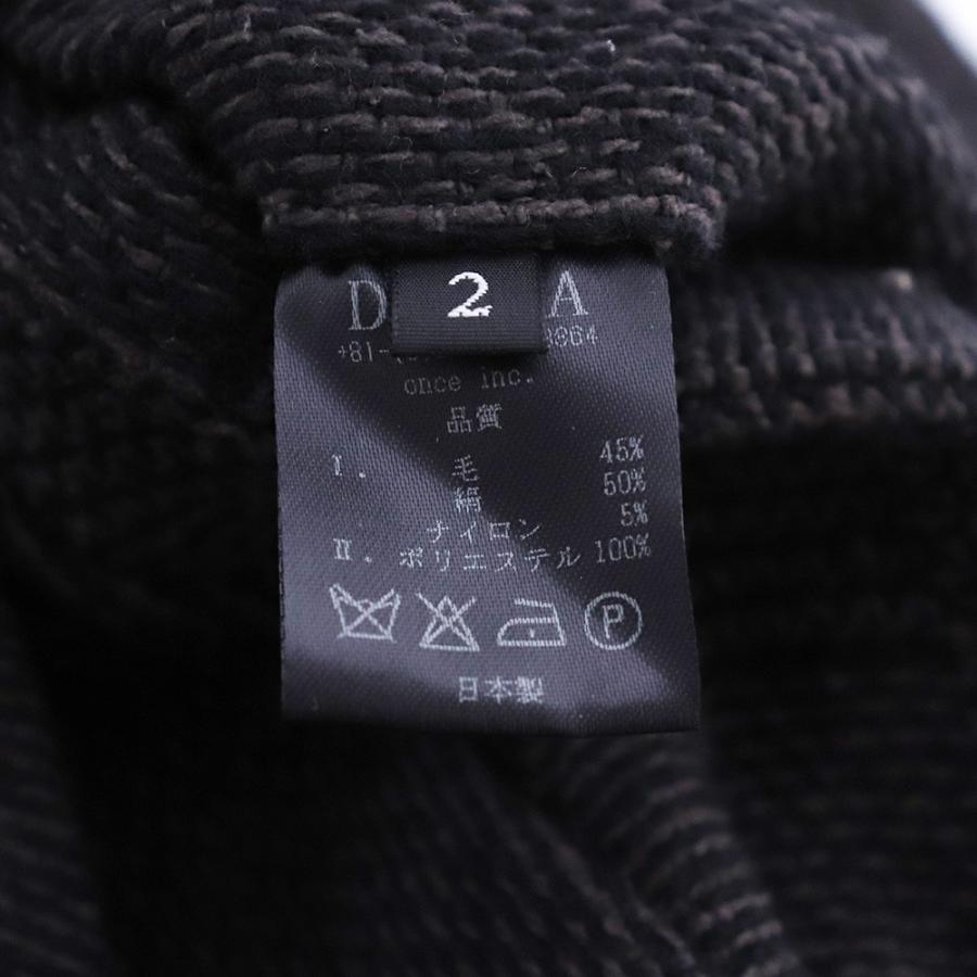 DEVOA crazy check Wool silk pants サイズ2 ブラック デヴォア