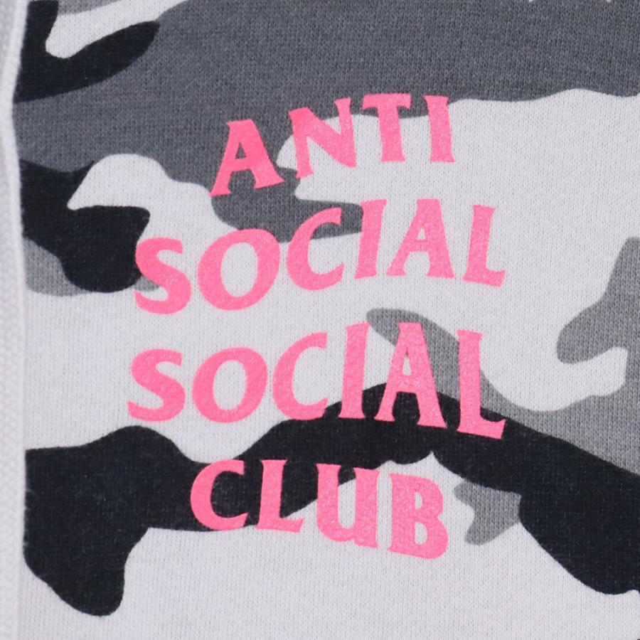 ANTI SOCIAL CLUB 迷彩柄ロゴプリントプルオーバーパーカー Lサイズ