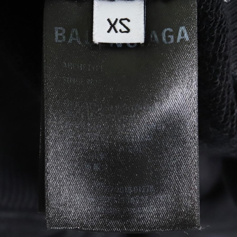 BALENCIAGA バックロゴスウェットパーカー XSサイズ ブラック 556113 TAV37 バレンシアガ プルオーバーフーディー｜graiz｜06